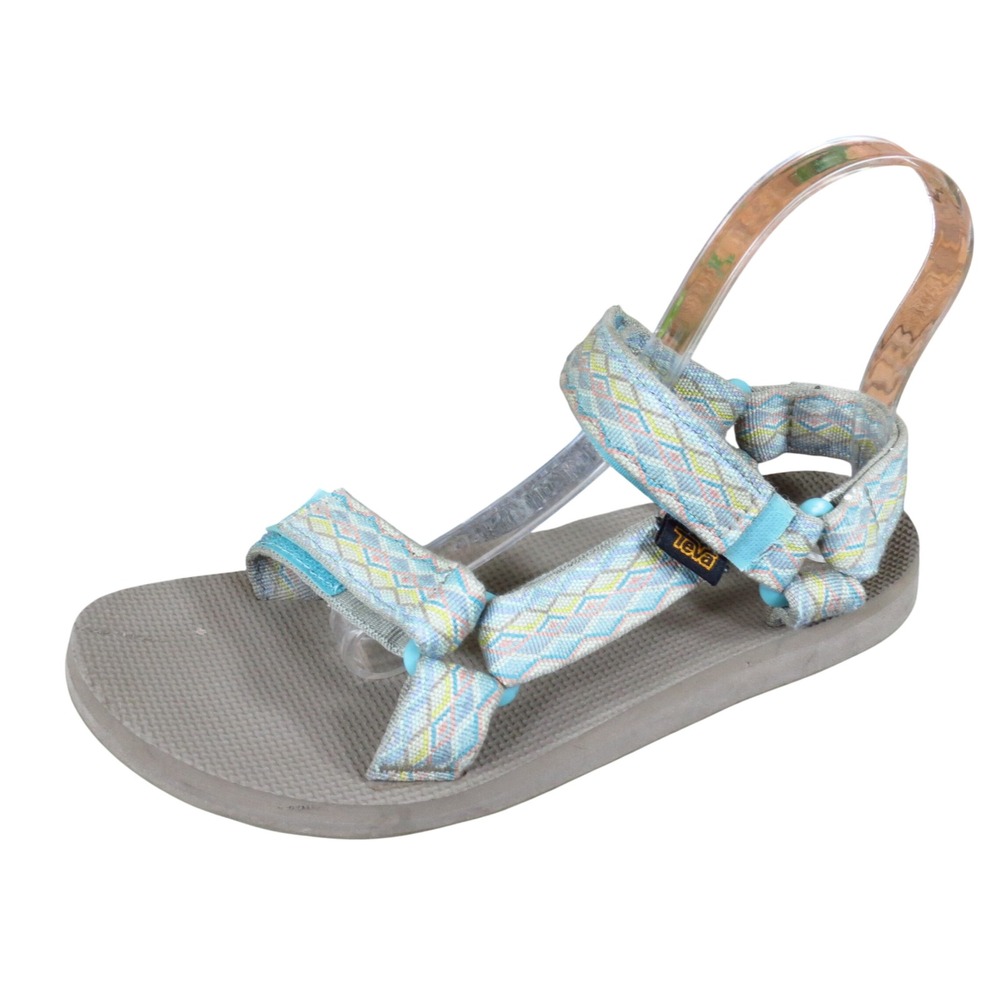 Teva Original Universal Women Shoe Sandal Size 7 Outdoor Hiking Tan Multicolor